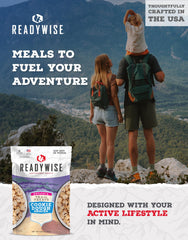 ReadyWise cookie dough trail treats eat from pouch demonstrates convenient on-the-go snacking