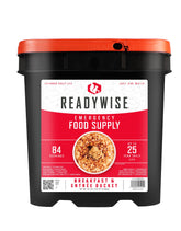 ReadyWise emergency food bucket front view for compact long-term storage.