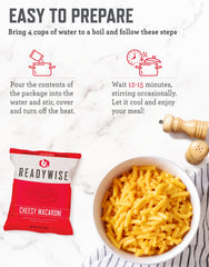 ReadyWise Entree Bucket Split lid, quick-access pouches for fast meals on the go