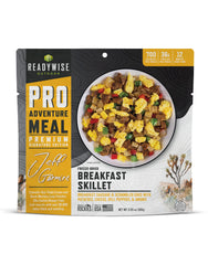ReadyWise Outdoor Pro Adventure Meal Breakfast Skillet two servings in camp setting