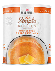 ReadyWise pancake mix in a #10 can ready for just-add-water breakfasts