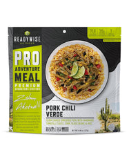 ReadyWise Pork Chili Verde pack ready for camp dinner after a hike.
