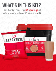 ReadyWise powdered milk mixing with water demonstrates quick, on-the-go drink.