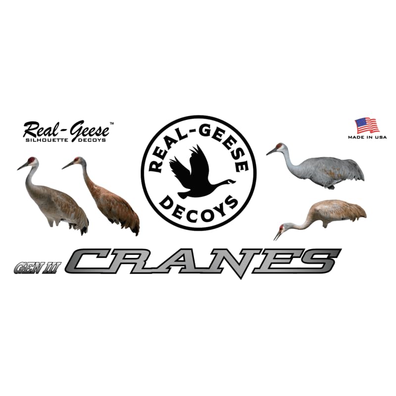 Real-Geese Gen 3 Sandhill Crane decoy front pose A for improved field visibility