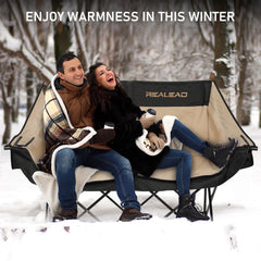 REALEAD heated double chair seat area reveals generous 40.5-inch length.