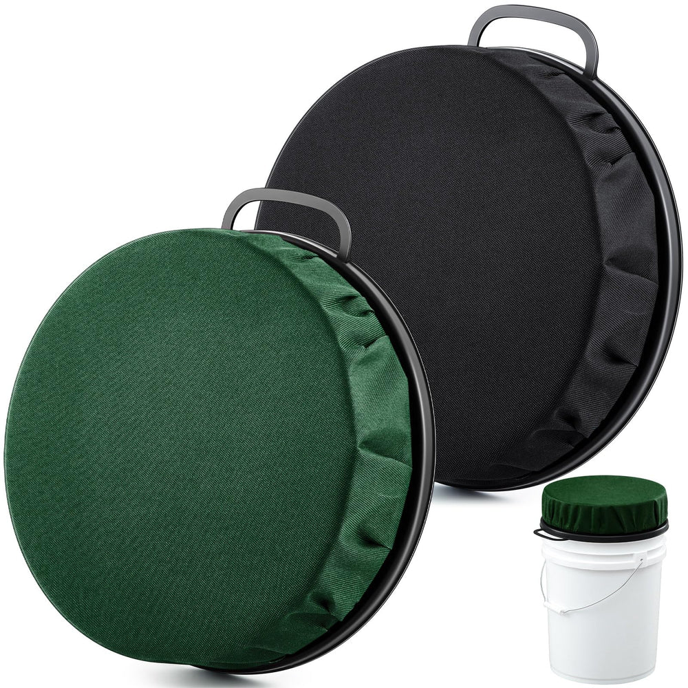 Reallnaive bucket seat lid with handle enables easy transport.