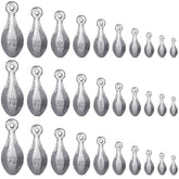 Realspring 30 Pcs Bank Fishing Weights Sinkers – 5g-70g tungsten weights in a set