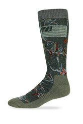 REALTREE Ameri-Camo Merino Wool Boot Sock in Mocha delivers all-day comfort and moisture control.