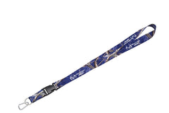 Realtree blue camo lanyard detachable keyring close-up showing versatile removal.