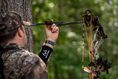 Realtree EZ Hanger wide bow hook fitting a larger bow securely