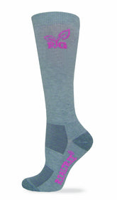 Realtree Girl Ultra-Dri Boot Socks in grey, front view, offering moisture control and everyday comfort.