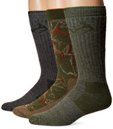Realtree men's gift-box casual socks in green for outdoor comfort and warmth