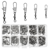 Overview of Realure 125 Pcs barrel snap swivels set