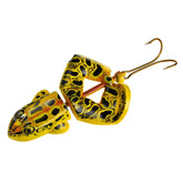 Rebel Buzz'n Frog topwater lure showing spinning leg action attracting bass