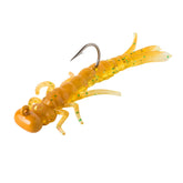 Rebel LIVEFLEX Creek Creature Stream Larva on KEG Head Jig showing natural action.