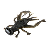 Rebel LIVEFLEX Hopper black cricket, front view, lifelike action to entice bites in clear water.