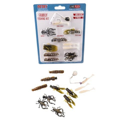 Close-up of LIVEflex pre-rigged baits included in kit