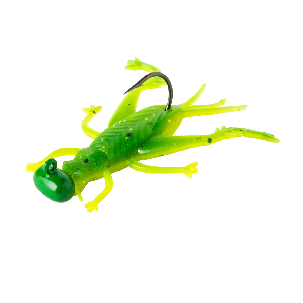 Rebel LIVEFLEX Hopper in green grasshopper color attracts wary fish.