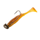 Rebel Lures LIVEFLEX Shore Shiner Smallie 2in close-up shows scent-infused lure detail for enticing bites.