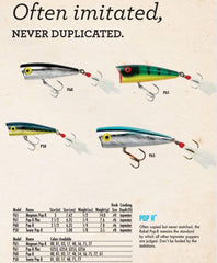 Rebel Pop-R topwater lure skittering on the water surface for bass.