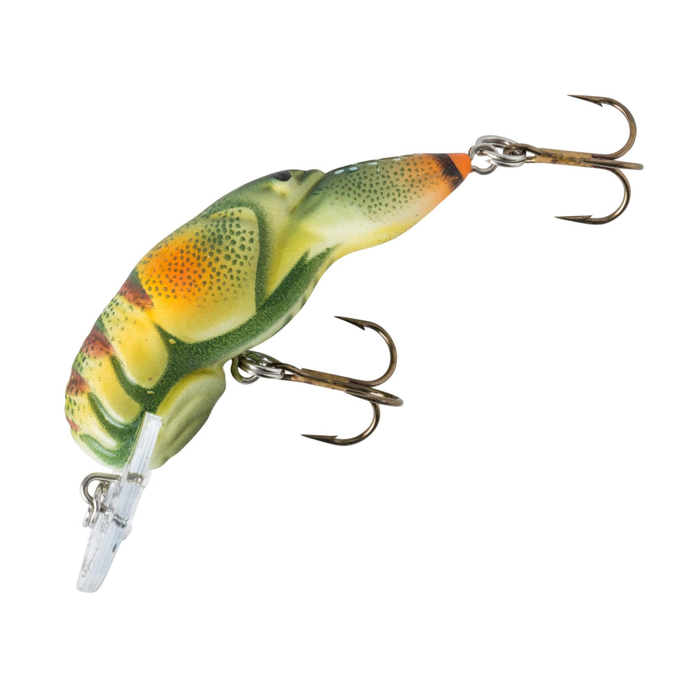 Rebel Wee Craw front view shows lifelike crawfish action for bass