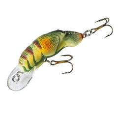 Rebel Wee Craw side view features realistic color patterns attracting walleyes and trout