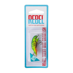 Rebel Lures Teeny Wee-Craw pulsating action attracts bass, trout, and panfish in rivers