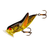 Rebel Crickhopper Popper with yellow back for dramatic surface strikes.