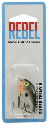 Rebel Super Teeny Wee-R lure Tennessee Shad profile, perfect for shallow water casting near cover.