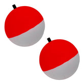 RebelFIN 3in round foam bobber in red and white for high visibility on lakes