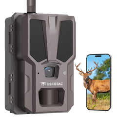 RECOTAC Sense cellular trail camera front view for rugged wildlife monitoring