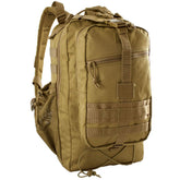 Red Rock Summit Backpack in Coyote, front view, ready for day hikes and urban carry.