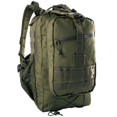 Red Rock Summit Backpack olive drab front view with hydration sleeve access.
