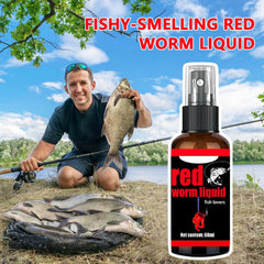 Red Worm Concentrate Liquid spray action coats bait uniformly for consistent coverage