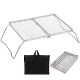 REDCAMP 17-inch folding campfire grill in action for outdoor cooking.