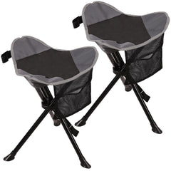 REDCAMP 2Pack stools side view show portable seating for outdoor trips