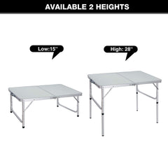 REDCAMP aluminum camping table carry handle for quick carrying