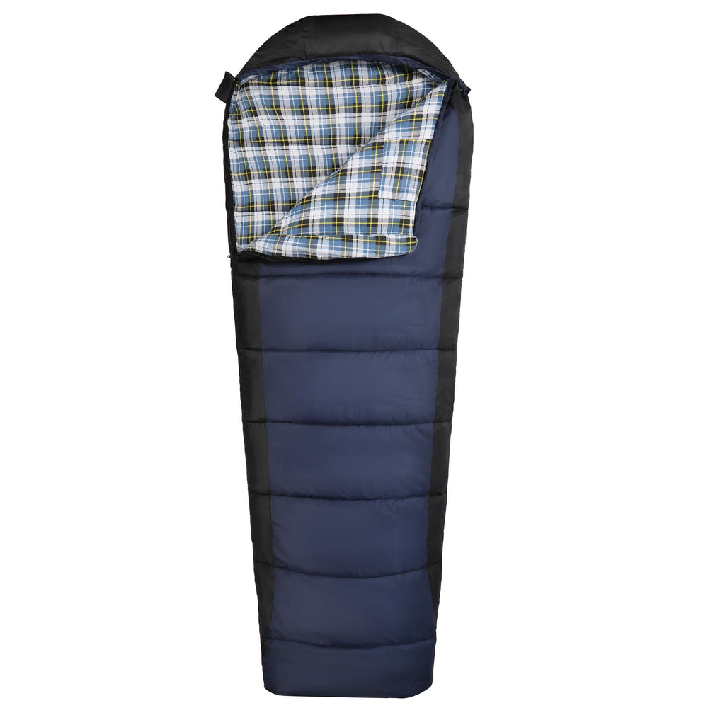 Redcamp cold-weather mummy sleeping bag full view for all-night warmth on winter trips.