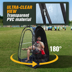REDCAMP detachable canopy top provides sun protection during bright sessions.