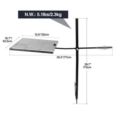 REDCAMP grill edge detail in 201 stainless steel for easy cleaning