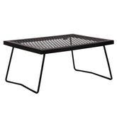 REDCAMP folding campfire grill top view showing versatile cooking surface for pots and pans