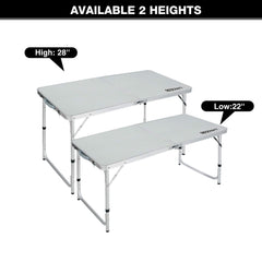 Redcamp portable table with carry handle for easy transport.