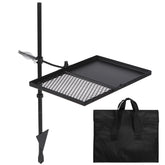 REDCAMP Folding Swivel Campfire Grill unfolds for easy setup and outdoor cooking.