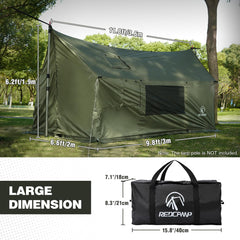 REDCAMP hammock hot tent stove jack enables efficient cooking warmth inside shelter.