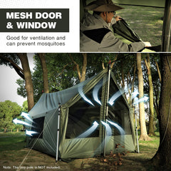 REDCAMP windproof walls help maintain warmth in breezy conditions.