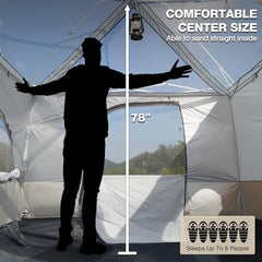RedCAMP inner-tent-doors-mesh shows easy access with mesh windows for air flow.