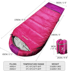 REDCAMP Kids Mummy Sleeping Bag folded to 140cm for smaller child