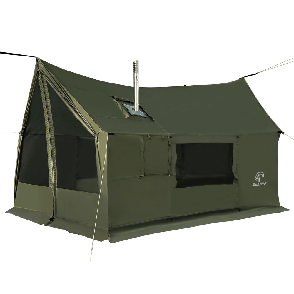 REDCAMP large hammock hot tent setup for group camping and easy shelter assembly.