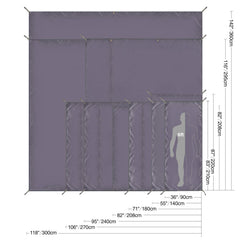 REDCAMP multi-purpose tarp used as sun canopy for outdoor shade
