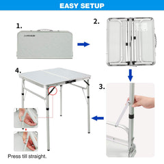 REDCAMP outdoor picnic beach dining table ready for casual meals